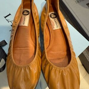 Lanvin Women's/girls nude patient ballet Flats